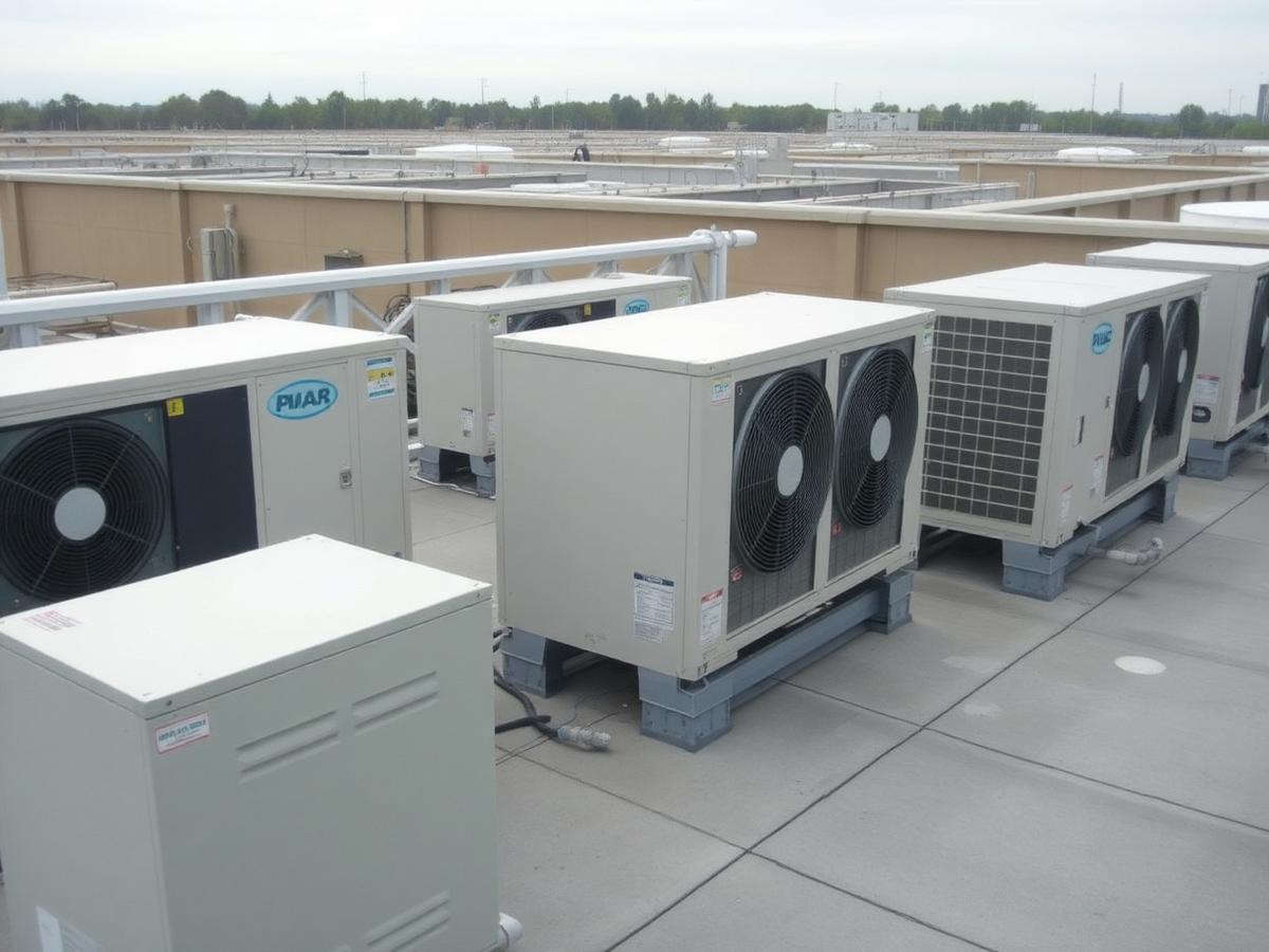 Equipos de climatización instalados en azotea